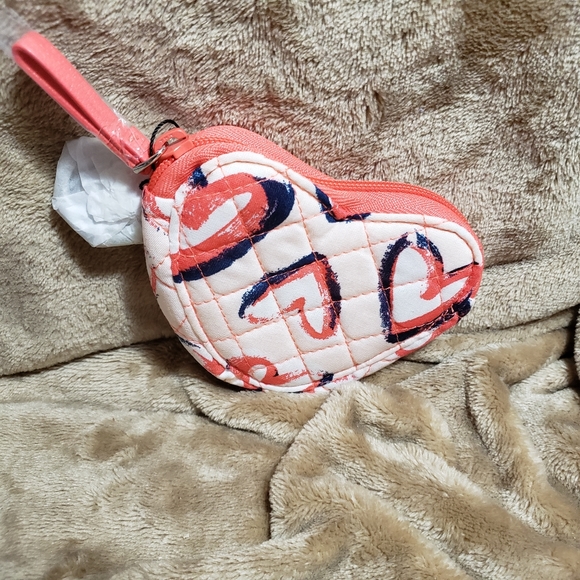 Vera Bradley Accessories - Vera Bradley Novelty Coin Purse Hearts Pink Charm